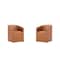 Manhattan Comfort Anna Round Faux Leather Dining Chair in Saddle - Set of 2 2-DC059AR-SA - alternate 1